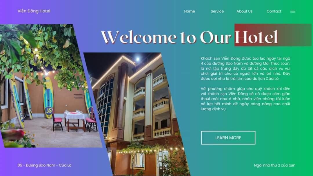 Hotel Khach San Vien Dong Cửa Lò Exterior foto
